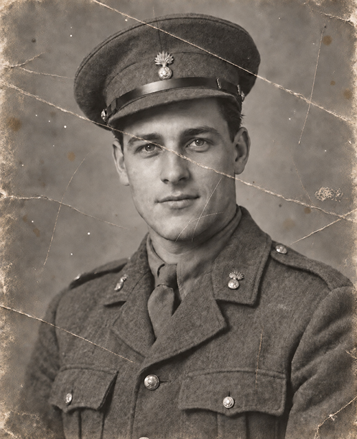 Original damaged photograph